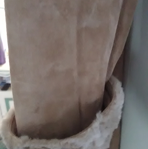 100% leather mid thigh tan jacket - Picture 2 of 3